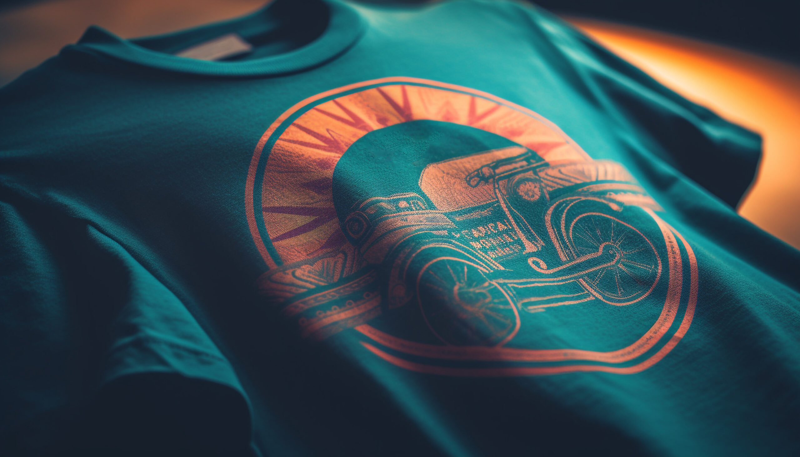 camiseta com estampa criada por tintas sublimáticas